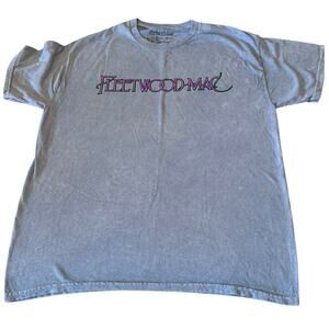 Fleetwood Mac Rumours Blue Grunge Short Sleeve Graphic T-Shirt Blue Wash L